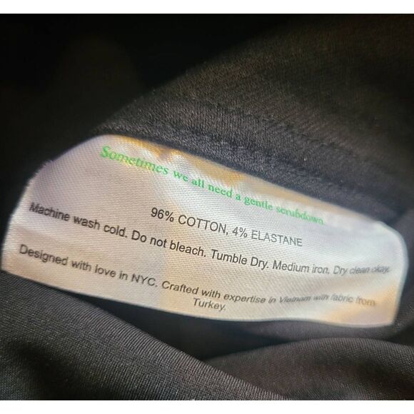 MM Lafleur Jeans Women's 12 Black Archie Better than Denim Cotton Flare - Picture 5 of 5